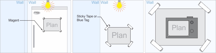 Image of floor plan  ready to be photographed